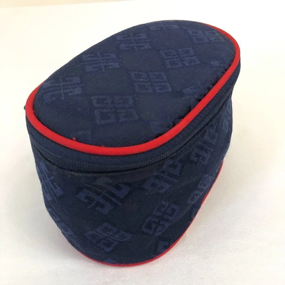 Givenchy Blue And Red Makeup Bag With Mirror